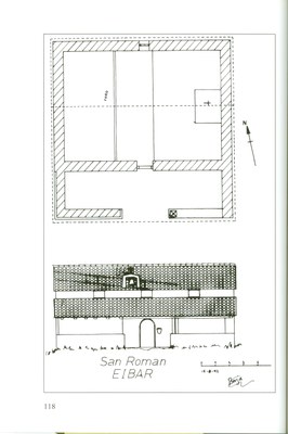 Plano de la ermita de San Román. Plano de la ermita de San Román.