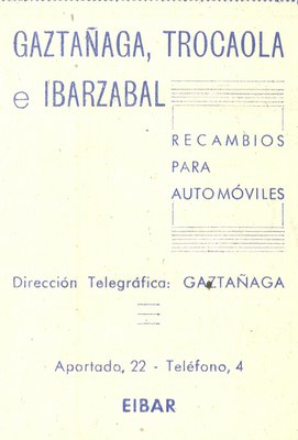 50) Gaztañaga, Trocaola e Ibarzabal 50) Gaztañaga, Trocaola e Ibarzabal