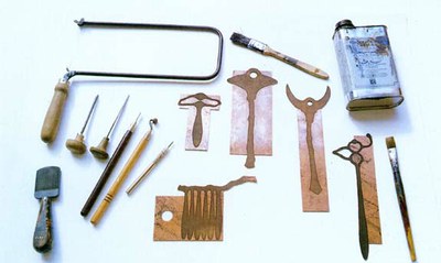 Utillaje para la técnica de grabado calcográfico Utillaje para la técnica de grabado calcográfico
