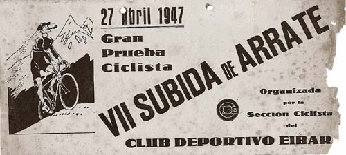 Cartel de la Subida a Arrate de 1947.