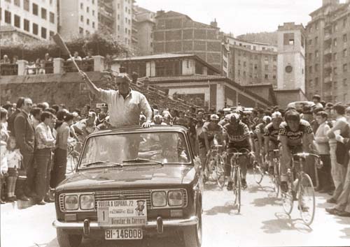 1972, Eibar. Vuelta a España, salida en Txantxa Zelai