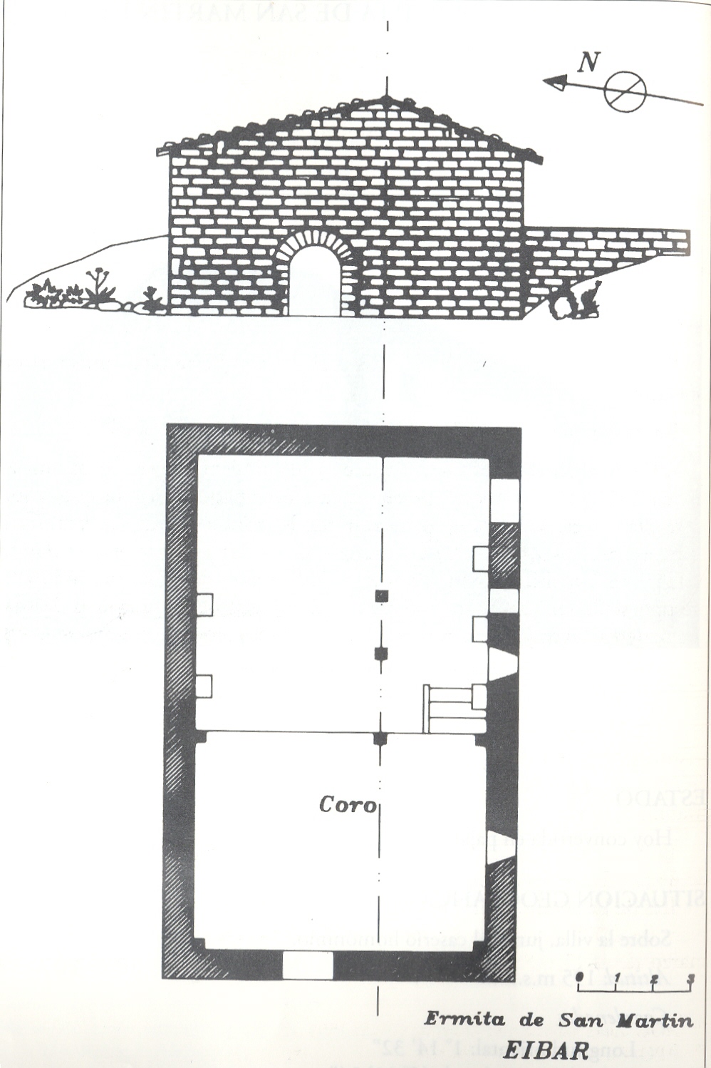 Plano de la ermita de San Martín.