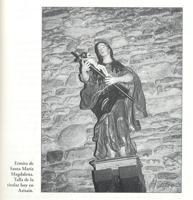 Imagen de Santa María. Actualmente, en la iglesia de Azitain. Imagen de Santa María. Actualmente, en la iglesia de Azitain.