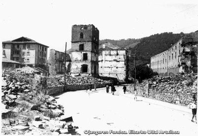 Maria Angela tras el bombardeo. Maria Angela tras el bombardeo.