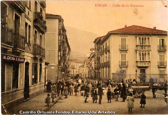 Calle de la Estación. Hacia 1910.