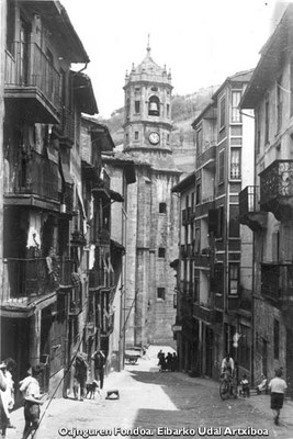 La desaparecida calle Elgetakale. Hacia 1920 La desaparecida calle Elgetakale. Hacia 1920