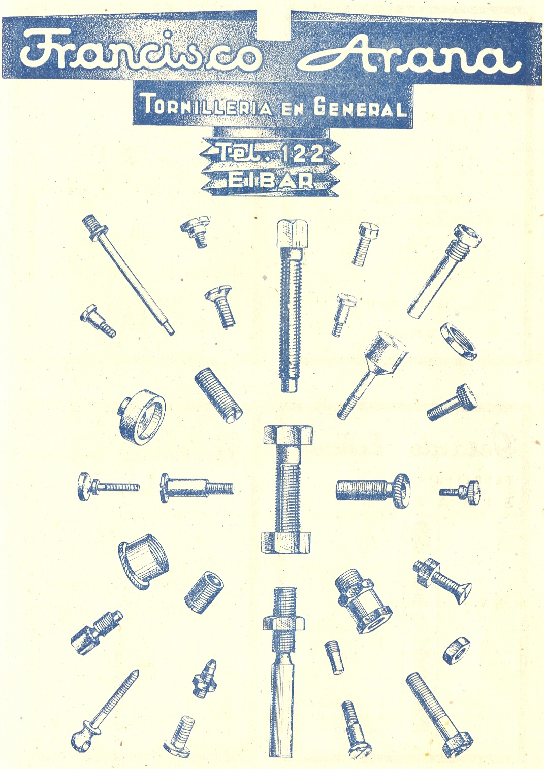 102) Tornillería en general Francisco Arana
