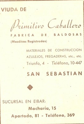 108) Viuda de Primitivo Caballero, fábrica de baldosas 108) Viuda de Primitivo Caballero, fábrica de baldosas