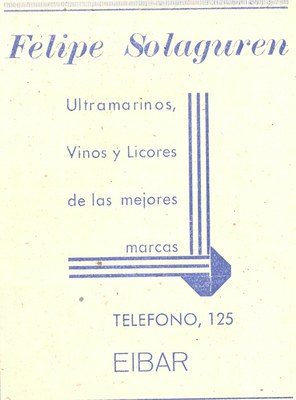 40) Felipe Solaguren (ultramarinos, vinos y licores) 40) Felipe Solaguren (ultramarinos, vinos y licores)