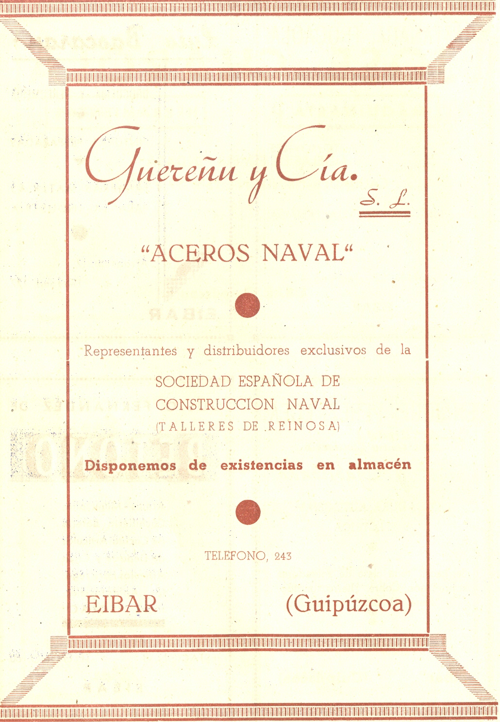 51) Guereñu y Cía,s.l. Aceros Naval