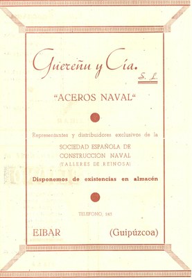 51) Guereñu y Cía,s.l. Aceros Naval 51) Guereñu y Cía,s.l. Aceros Naval