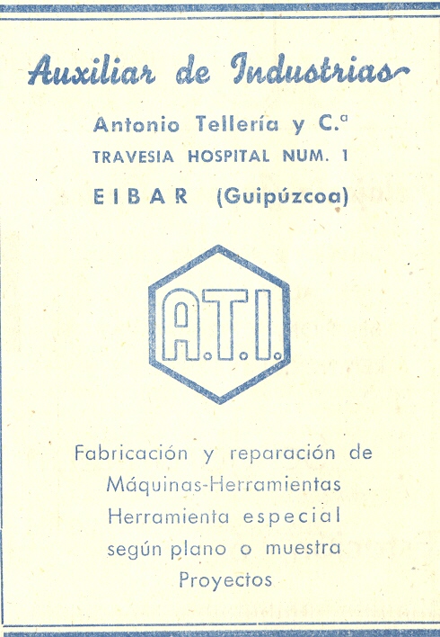 9) Auxiliar de industrias Antonio Tellería y Cª.
