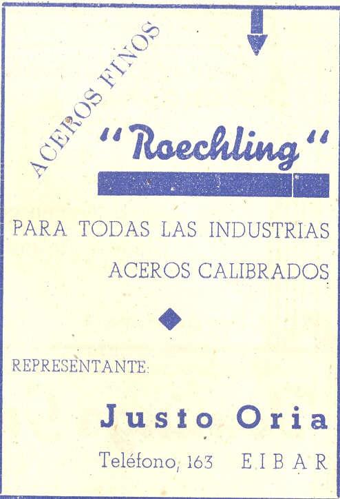 95) Representante Justo Oria de Aceros Finos Roechling