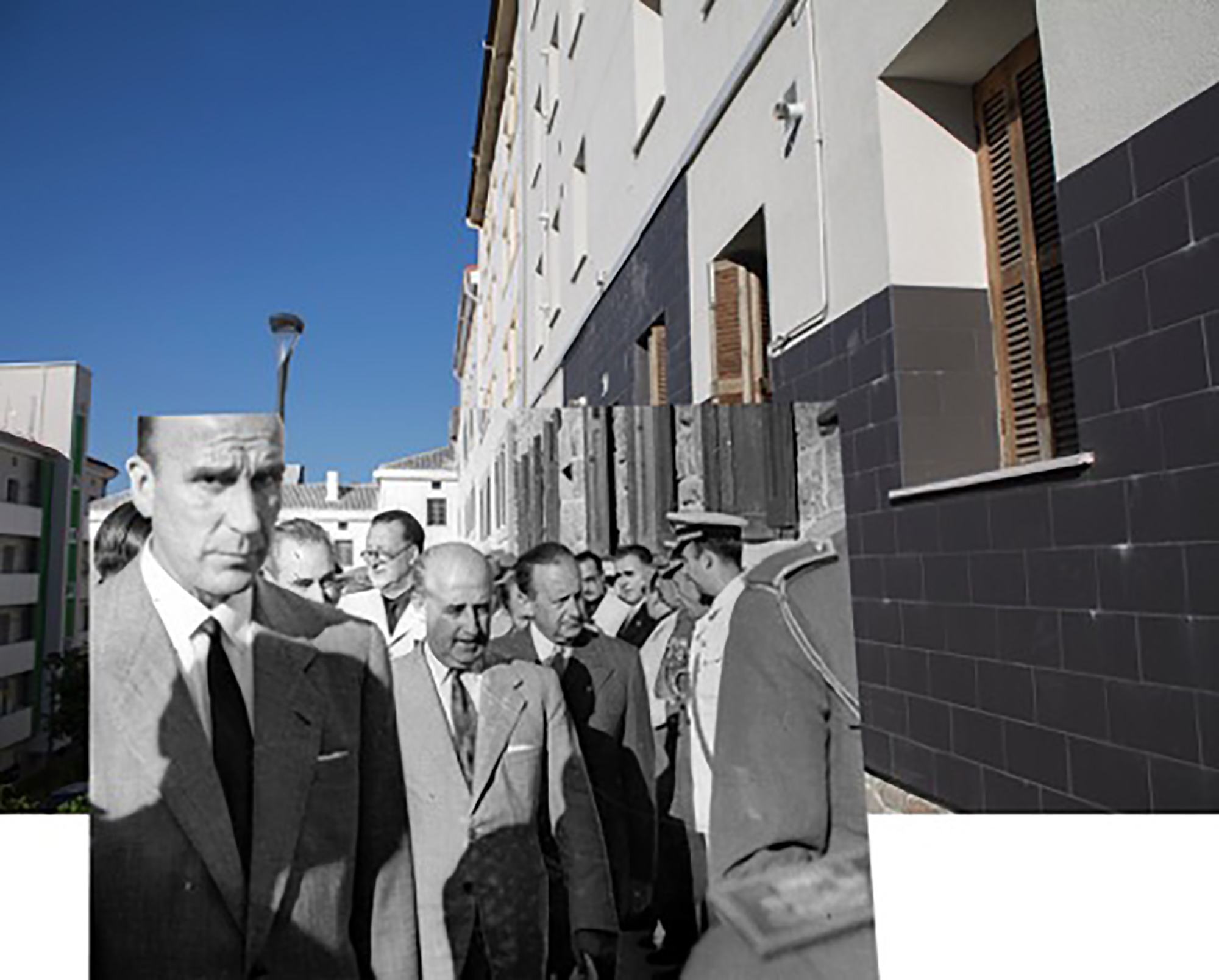 1 de agosto de 1949. Franco en Eibar. Argazkia: Indalecio Ojanguren.  Erretrofotografia: Gorka Castrillo.