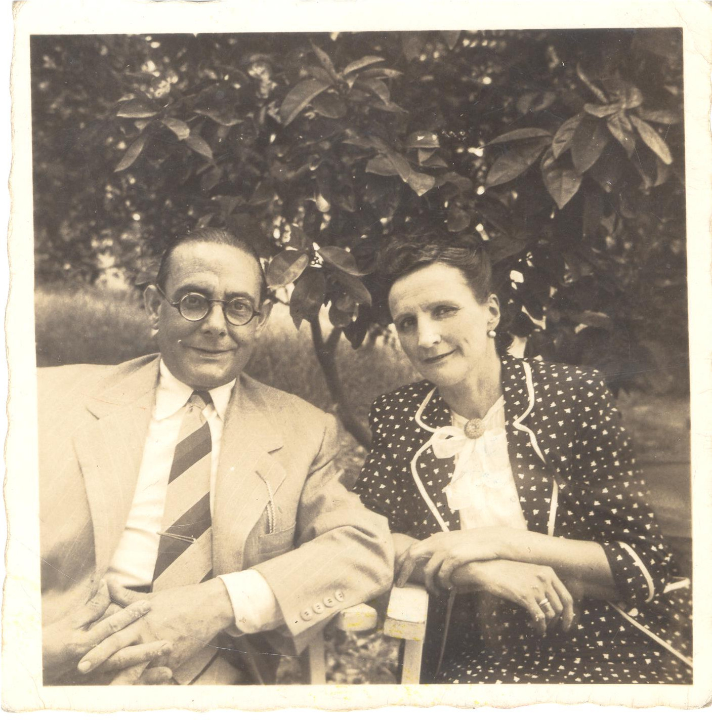 Toribio Etxebarria y su esposa Claudia Arrizabalaga. Caracas, 1943. (FHYI, Yraolagoitia-Iraola)