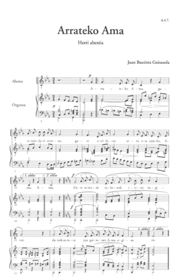 Arrateko ama partitura