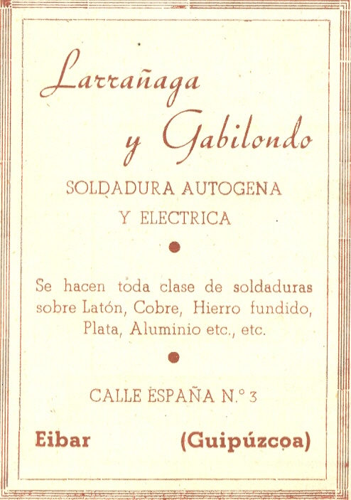 71) Larrañaga y Gabilondo (soldadura autogena y eléctrica)