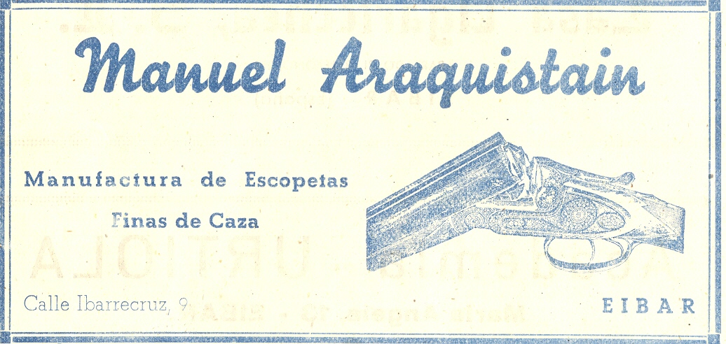 78) Manuel Araquistain, manufacturas de escopetas