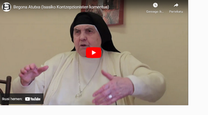 Begona Atutxa (Isasiko Kontzepzionisten komentua)