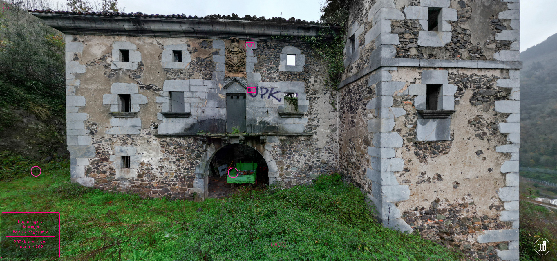 Sagartegieta jauregia (Sartei), 360º